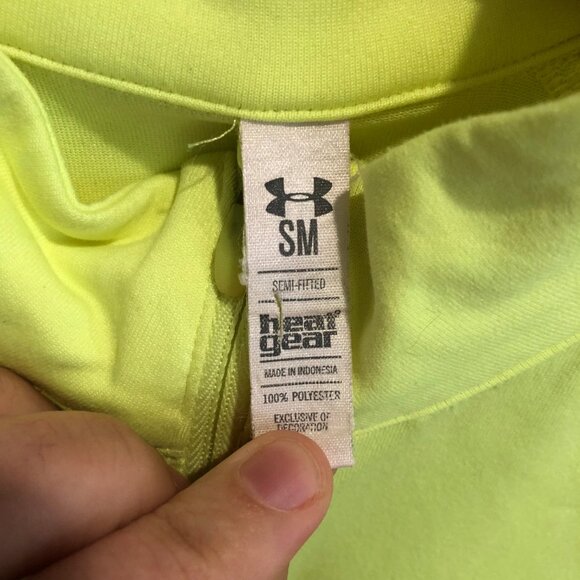 Under Armour US Open Tennis NYC Quarter Zip Pullover Neon Yellow Women's Small - Picture 5 of 7